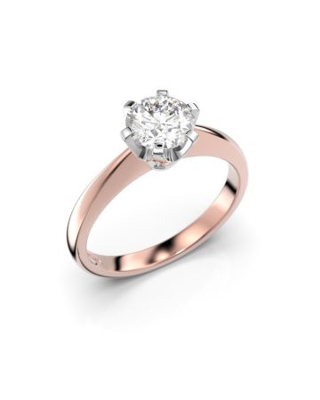 Festive Classic timanttisormus, puna- ja valkokulta 204-070-PV