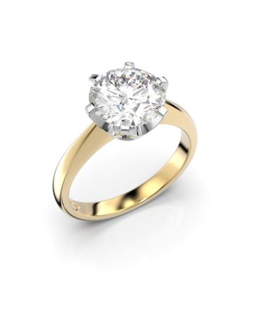 Festive Classic timanttisormus, kelta- ja valkokulta 204-200-KV