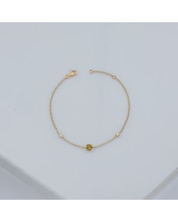 Bulevardi Gemstone rannekoru / vaaleanpunainen turmaliini 0,16ct BLVD2057-1
