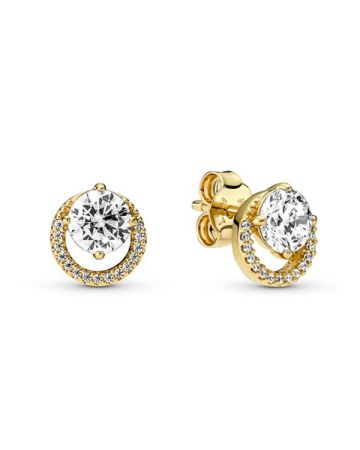 Pandora Sparkling Round Halo Stud Ohrringe 261248C01
