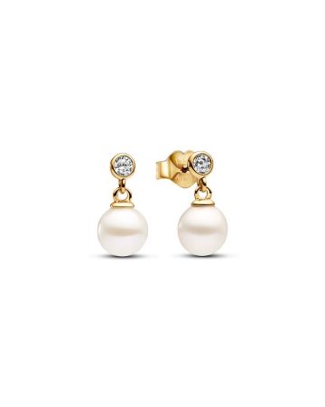 Pandora Treated Freshwater Cultured Pearl & Stone Drop korvakorut 263153C01