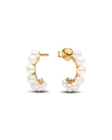 Pandora Treated Freshwater Cultured Pearls Open Hoop korvakorut 263179C01