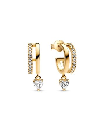 Pandora Dangling Heart Hoop Ohrringe 263685C01