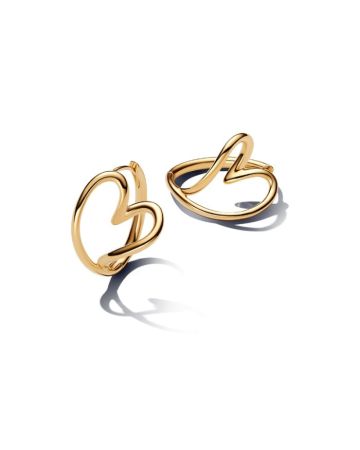 Pandora Organically Shaped Vergoldete Ohrringe 263807C00