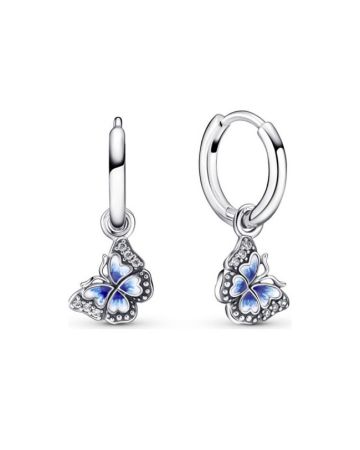 Pandora Blue Butterfly Hoop Ohrringe 290778C01