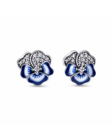 Pandora Moments Blue Pansy Flower korvakorut 290781C01-1
