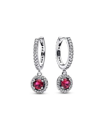 Pandora Timeless Red Round Sparkling Ohrringe 292379C01