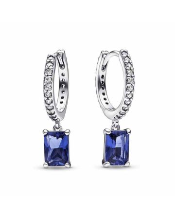 Pandora Timeless Blue Rectangular Sparkling Ohrringe 292381C01