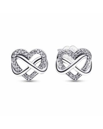 Pandora Sparkling Infinty Heart Ohrringe 292667C01