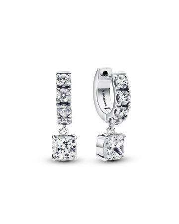 Pandora Pavé Dangle Hoop Ohrringe 293547C01