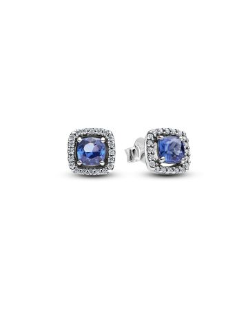Pandora Sparkling Square Blue Halo Ohrringe 293551C01