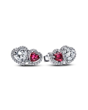 Pandora Halo Hearts Stud Ohrringe 293633C01
