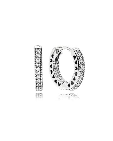 Pandora Heart Hoop Ohrringe 296317CZ