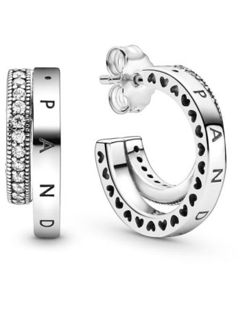 Pandora Pavé Double Hoop Ohrringe 299056C01