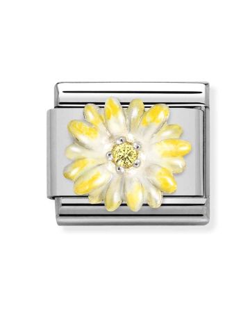 Nomination Classic Silver / keltainen kukka 330321/04