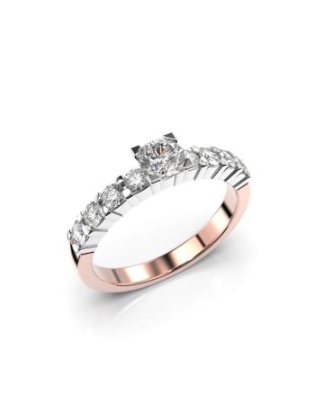 Festive Sophia Solitaire timanttisormus, puna- ja valkokulta 351-067-PV