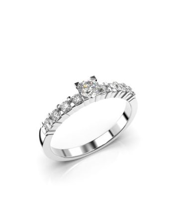 Festive Sophia Solitaire timanttisormus, valkokulta 355-045-VK