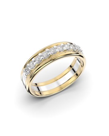 Festive Sophia Triple timanttisormus, kelta- ja valkokulta 364-027-KV