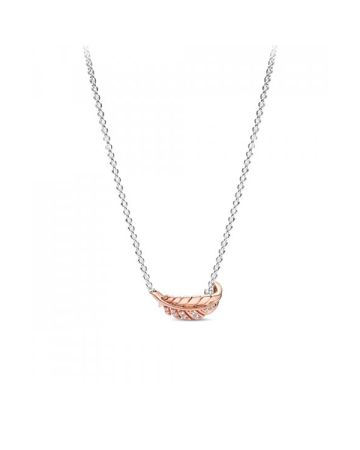 Pandora Floating Curved Feather Halskette 45 cm 382575C01-45