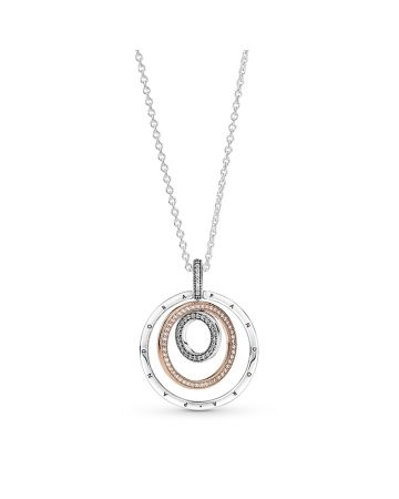 Pandora Two-tone Circles Halskette 389483c01-60