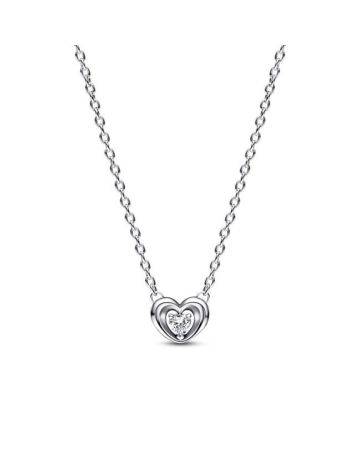 Pandora Moments Radiant Heart & Floating Stone Halskette 45 cm 392494C01