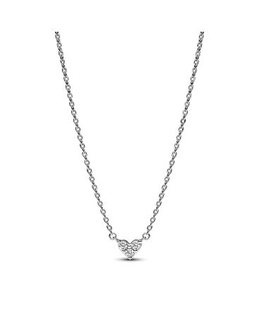 Pandora Triple Stone Heart Collier Halskette 45 cm 393014C01