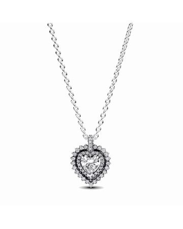 Pandora Timeless Sparkling Heart Halo kaulakoru 393099C01-45-1