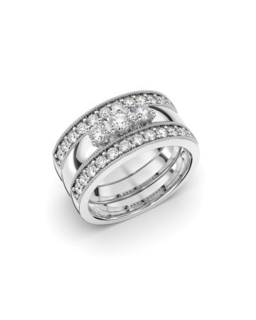 Festive Ariel Set timanttisormus, platina 402-428-073-PT