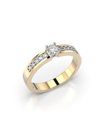 Festive Pamela timanttisormus, kelta- ja valkokulta 421-025-KV