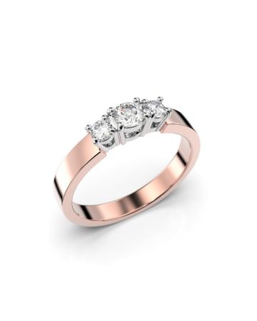 Festive Taylor timanttisormus, puna- ja valkokulta 428-025-PV