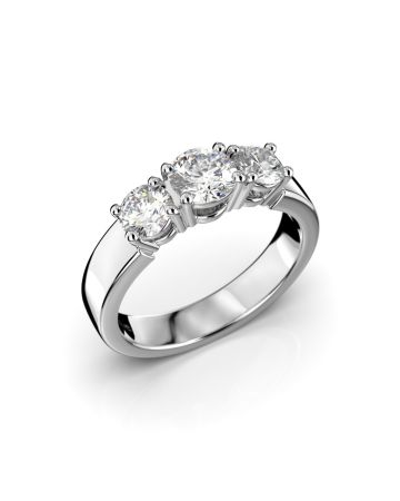 Festive Trilogy Trend timanttisormus, platina 445-100FL-PT