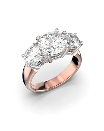 Festive Trilogy Soft timanttisormus, puna- ja valkokulta 445-340PP-PV