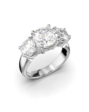 Festive Trilogy Soft timanttisormus, valkokulta 445-340PP-VK