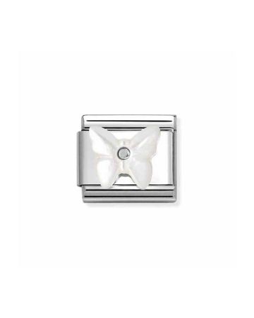 Nomination Classic White Butterfly 330509/13