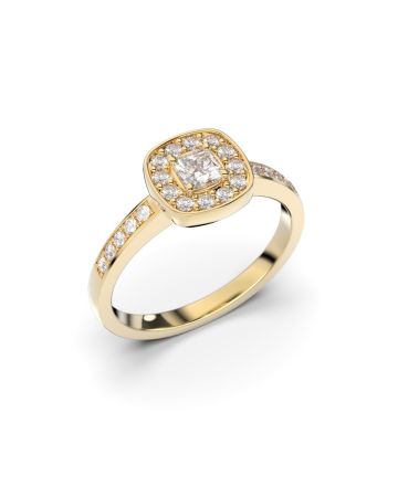 Festive Alicia timanttisormus, keltakulta 503-043-KK