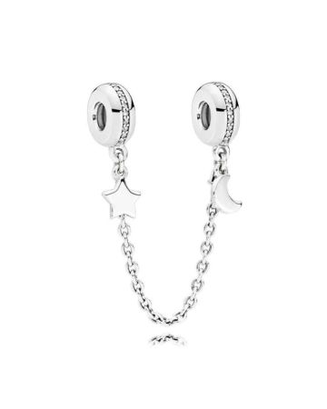 Pandora Half Moon & Star turvaKette 797512CZ-05