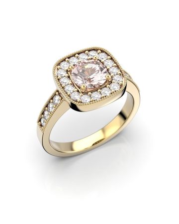 Festive Carolina sormus, keltakulta / morganiitti 514-126M-KK