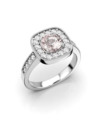 Festive Carolina Morganiitti timanttisormus, platina 514-126M-PT