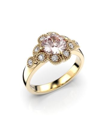 Festive Lotus Diamant Ring / Morganit 14-524-120M-KK-HSI1