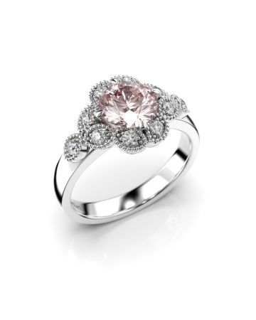 Festive Lotus Diamant Ring / Morganit 14-524-120M-VK-HSI1