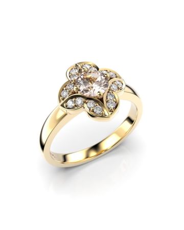 Festive Magnolia Diamant Ring / Morganit 14-527-061M-KK-HSI1