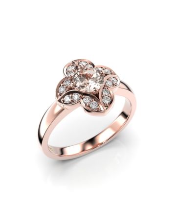 Festive Magnolia Diamant Ring / Morganit 14-527-061M-PK-HSI1