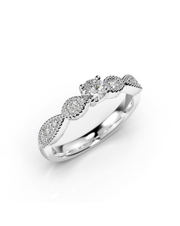 Festive Esther timanttisormus, platina 530-035-PT