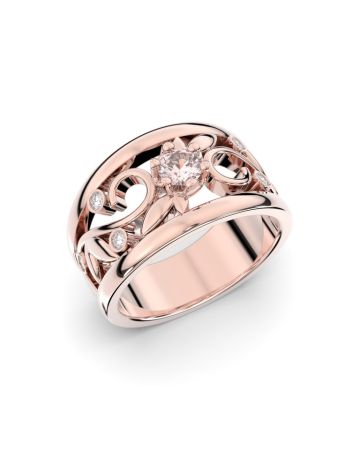 Festive Metsän Aarre Morganite Diamant Ring 14-538-029M-PK-HSI1