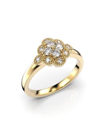 Festive Little Lotus Diamand Ring 14-541-020-KK-HSI1