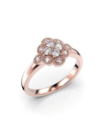 Festive Little Lotus Diamant Ring 14-541-020-PK-HSI1