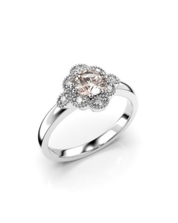 Festive Little Lotus Diamant Ring / Morganit 14-541-058M-VK-HSI1