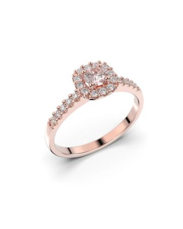 Festive Janette Morganiitti timanttisormus, punakulta 556-040M-PK