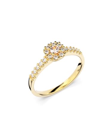 Festive Jasmin Morganiitti timanttisormus, keltakulta 561-025M-KK