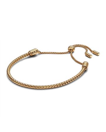 Pandora Studded Chain Slider 14k Gold-plated Armband 563090C00-2
